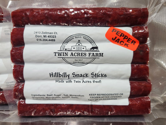 Hillbilly pepperjack snack sticks